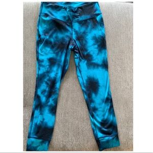 Blue tie dye champion leggings